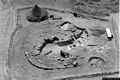 Lunamatrona: veduta dall&rsquo;alto della tomba di giganti su Cuaddu de Nixias