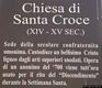 Magomadas: chiesa della Santa Croce: cartello con indicazioni