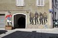 Mamoiada: un murale di fronte al Municipio