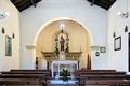 Marrubiu: chiesa campestre di Santa Maria di Zurabara: interno verso il presbiterio