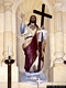 Meana Sardo-chiesa di San Salvatore: statua di Cristo sopra l’altare maggiore