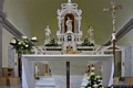 Meana Sardo-chiesa parrocchiale di San Bartolomeo Apostolo: statue sull’altare maggiore