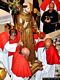 Mogoro-Festa patronale di San Bernardino da Siena: preparazione della statua del Santo