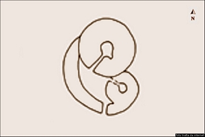 Mogoro-Planimetria del nuraghe complesso Mudegu