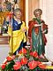 Monastir: chiesa parrocchiale di San Pietro: statue dei Santi Pietro e Paolo
