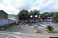 Morgongiori-La piazza papa Giovanni XXIII con il Monumento ai Caduti