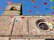 Neoneli-Festa di San Pietro Apostolo: la facciata della chiesa addobbata per la festa