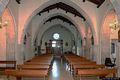 Nureci-chiesa parrocchiale di Santa Barbara: interno verso il portale di ingresso