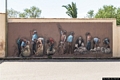 Nureci-il murale che rappresenta la tosatura