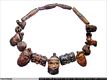 Cagliari-Museo Archeologico: collana di origine fenicia o punica in pasta vitrea del quarto secolo avanti Cristo rinvenuta nella necropoli di Funtana Noa presso Olbia