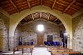 Ollastra: chiesa di San Costantino Imperatore: interno verso il portale di ingresso