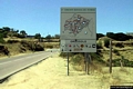 Orgosolo-Il cartello segnaletico sulla strada verso Orgosolo arrivando da Nuoro