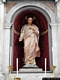 Orgosolo-Chiesa parocchiale di San Paolo Apostolo: la statua del Sacro Cuore di Ges sopra l'altare