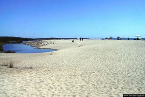 Orosei-La spiaggia di Marina di Orosei alla foce del fiume Cedrino