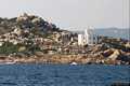 Palau: il punta sardegna-faro e sul retro il fortino Militare di Punta Sardegna