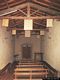 Pau: chiesa campestre di Santa Prisca: interno verso il portale di ingresso