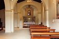Pompu: chiesa di Santa Maria: interno verso il presbiterio
