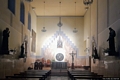Portoscuso-chiesa parrocchiale dedicata a Santa Maria d’Itria: interno verso il presbiterio