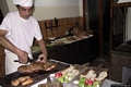 Il ristorante Li Lioni: taglio del porcetto arrosto