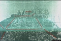 Pozzomaggiore-Foto d’epoca con le persone che camminano sugli scaloni della Ziggurat