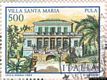Pula: la villa Santa Maria rappresentata su un francobollo del 2009 Pula: la villa Santa Maria rappresentata su un francobollo del 2009