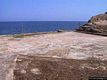 Scavi di Nora: il pavimenti in mosaico verso la punta ’e su Coloru, ossia punta del serpente