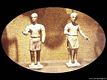Scavi di Nora: statuette di devoti e inservienti del Santuario