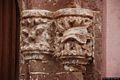 Ruinas-Chiesa parrocchiale di San Giorgio Martire: decorazioni al lati del portale Ruinas-Chiesa parrocchiale di San Giorgio Martire: decorazioni al lati del portale