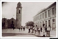 San Gavino Monreale-chiesa parrocchiale di Santa Chiara Vergine: vecchia foto con il campanile sulla destra