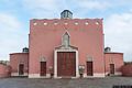 Sanluri-Sanluri Stato: esterno della chiesa parrocchiale del Sacro Cuore di Gesù