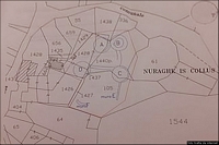 Santadi-Is Collus: planimetria del nuraghe complesso Is Collus sotto l’abitato moderno
