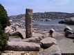Santa Teresa: Capo Testa-resti di colonne romane sulla spiaggia dei Graniti