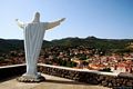 Santu Lussurgiu-La statua del Cristo del Sacro Cuore sulla terrazza panoramica di Santu Lussurgiu