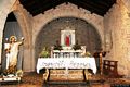 Sardara: chiesa di Santa Anastasia: altare maggiore con la statua del Cristo risorto
