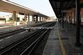 Sassari: la Stazione ferroviaria: i binari a scartamento ordinario e all’interno quelli a scartamento ridotto