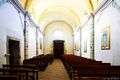 Seneghe: chiesa di Santa Maria della Rosa: veduta dell’interno verso il portale di ingresso