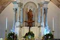 Senis: chiesa parrocchiale di San Giovanni Battista statua di San Giovanni sull’altare maggiore