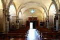 Senis: chiesa parrocchiale di San Giovanni Battista: interno verso il portale di ingresso