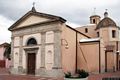 Serdiana-Chiesa parrocchiale del Santissimo Salvatore: veduta da destra