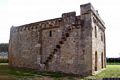 Serdiana-Santuario di Santa Maria di Sibìola: la scaletta inserita nel fanco settentrionale