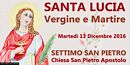 Settimo San Pietro: locandina della festa di Santa Lucia Vergine e Martire