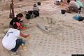 Settimo San Pietro-Insediamento romano di San Giovanni: opera di recupero del mosaico