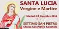 Settimo San Pietro-Locandina della festa di Santa Lucia Vergine e Martire