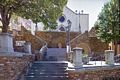 Seui: chiesa parrocchiale di Santa Maria Maddalena: la scalinata di accesso