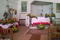 Seui: interno della chiesa per la festa campestre di San Sebastiano e Santa Barbara