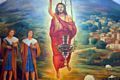 Seulo-La chiesa parrocchiale della Beata Vergine Maria: affresco sopra l’altare maggiore