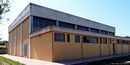 Siamanna: impianti sportivi comunali delle Scuole Medie: esterno della Palestra Comunale
