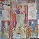 Silanus-Chiesa di San Loranzo o Santu Larretu: affresco sulla parete sinistra che rappresenta San Lorenzo