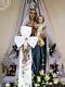 Silius: chiesa parrocchiale dedicata alle Sante Felicita e Perpetua: statua di Nostra Signora del Rosario