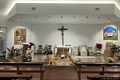 Sinnai-chiesa parrocchiale della Madonna della Fiducia di Solanas: interno verso il presbiterio